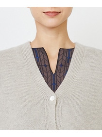 【LOISIR】ホールガーメントカシミヤ混天竺カーディガン 詳細画像 ベージュ 18