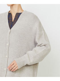 【LOISIR】ホールガーメントカシミヤ混天竺カーディガン 詳細画像 ベージュ 20