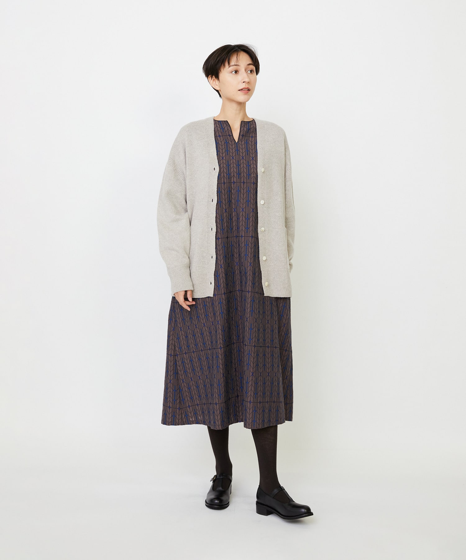 【LOISIR】ホールガーメントカシミヤ混天竺カーディガン 詳細画像 ベージュ 10