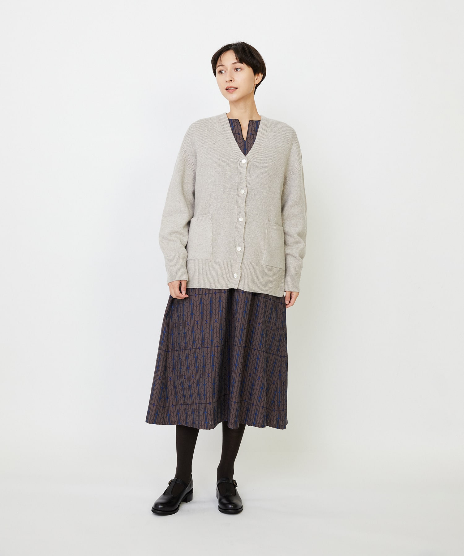 【LOISIR】ホールガーメントカシミヤ混天竺カーディガン 詳細画像 ベージュ 11