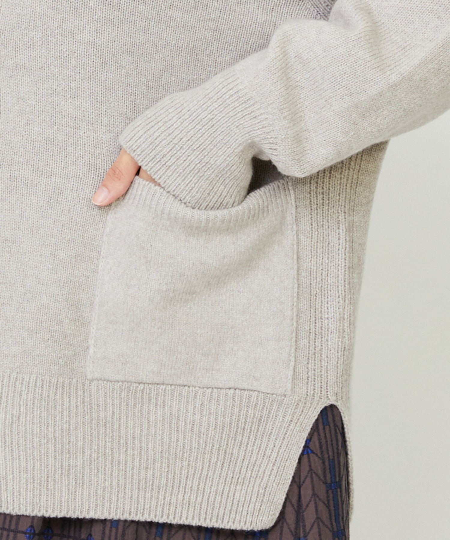 【LOISIR】ホールガーメントカシミヤ混天竺カーディガン 詳細画像 ベージュ 21