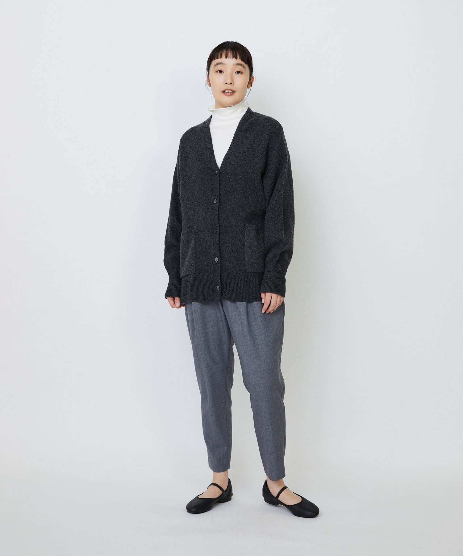 【LOISIR】ホールガーメントカシミヤ混天竺カーディガン 詳細画像 ベージュ 3