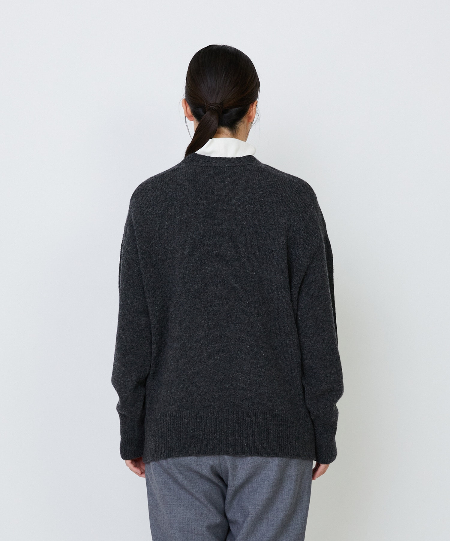 【LOISIR】ホールガーメントカシミヤ混天竺カーディガン 詳細画像 ベージュ 8