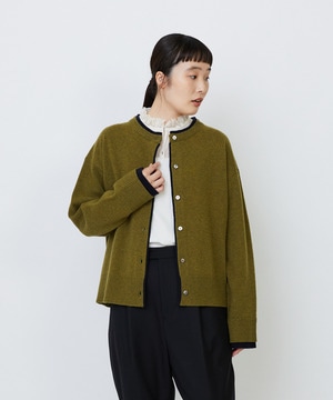 【LOISIR】｜2BUY10%OFF・3BUY20%OFF｜【11月お気に入り登録ブランド内3位】メリノウール天竺カーディガン 詳細画像 オリーブ 1