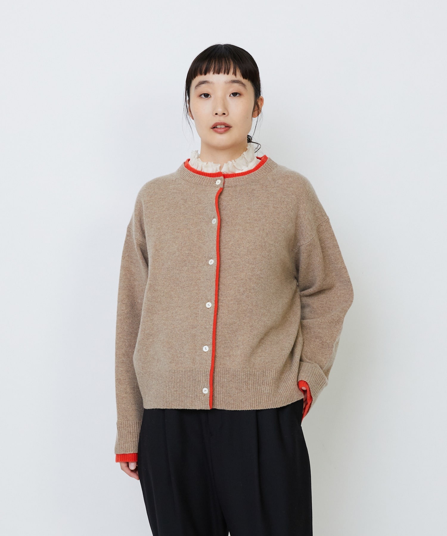 【LOISIR】｜2BUY10%OFF・3BUY20%OFF｜【11月お気に入り登録ブランド内3位】メリノウール天竺カーディガン 詳細画像 ベージュ 1