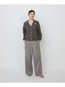 【LOISIR】ラムウール片畦ショートカーディガン 詳細画像 モカ 10