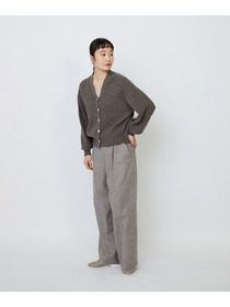 【LOISIR】ラムウール片畦ショートカーディガン 詳細画像 モカ 11