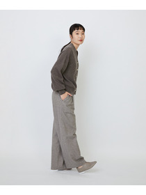 【LOISIR】ラムウール片畦ショートカーディガン 詳細画像 モカ 12