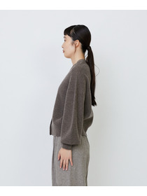 【LOISIR】ラムウール片畦ショートカーディガン 詳細画像 モカ 15