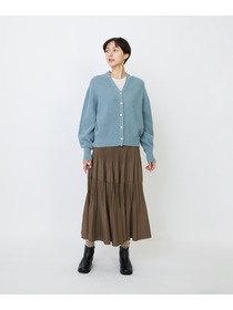 【LOISIR】ラムウール片畦ショートカーディガン 詳細画像 モカ 18