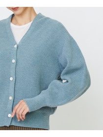 【LOISIR】ラムウール片畦ショートカーディガン 詳細画像 モカ 26