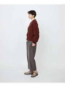 【LOISIR】ラムウール片畦ショートカーディガン 詳細画像 モカ 5