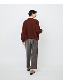 【LOISIR】ラムウール片畦ショートカーディガン 詳細画像 モカ 6