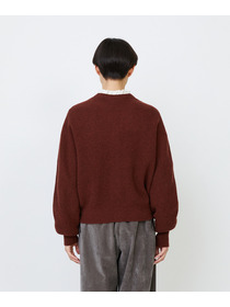 【LOISIR】ラムウール片畦ショートカーディガン 詳細画像 モカ 9