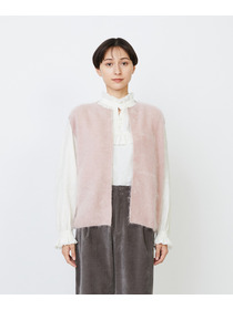 【LOISIR】カシミヤファー加工ベスト 詳細画像 ピンク 12