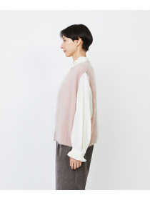 【LOISIR】カシミヤファー加工ベスト 詳細画像 ピンク 13