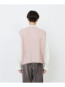 【LOISIR】カシミヤファー加工ベスト 詳細画像 ピンク 14