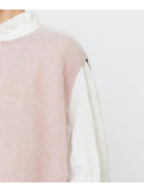 【LOISIR】カシミヤファー加工ベスト 詳細画像 ピンク 17