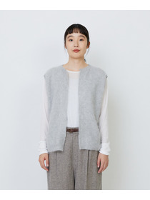 【LOISIR】カシミヤファー加工ベスト 詳細画像 ピンク 5