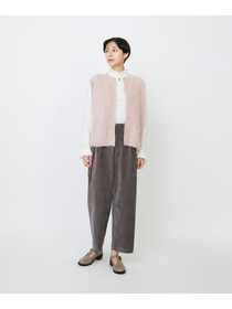 【LOISIR】カシミヤファー加工ベスト 詳細画像 ピンク 8