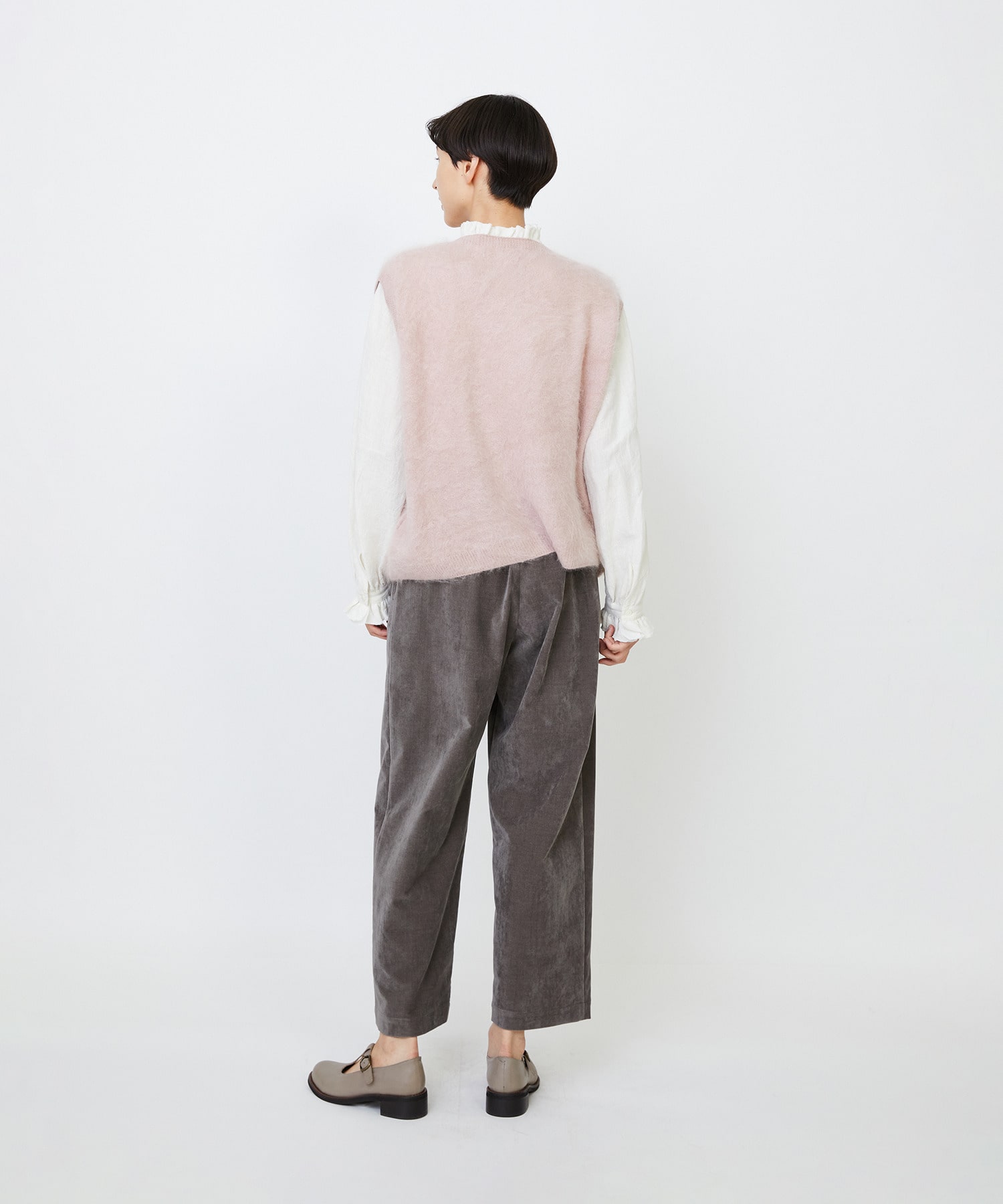 【LOISIR】カシミヤファー加工ベスト 詳細画像 ピンク 11