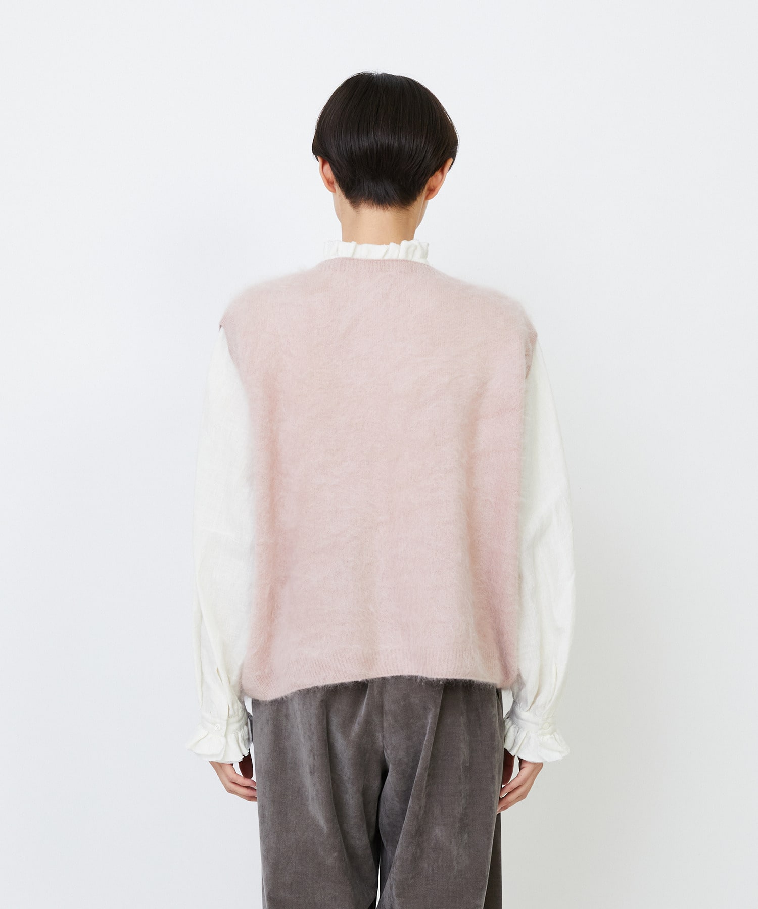 【LOISIR】カシミヤファー加工ベスト 詳細画像 ピンク 14