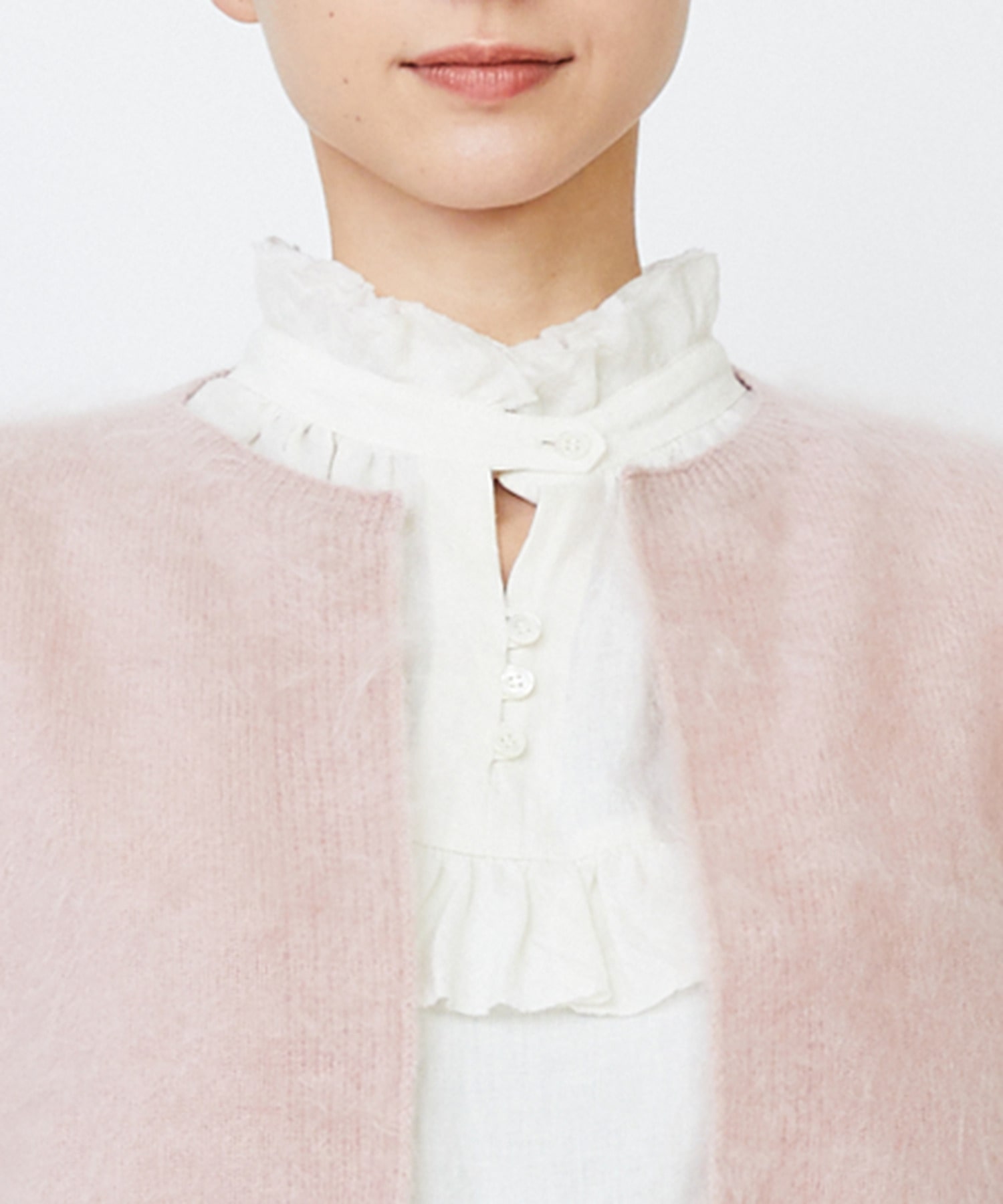 【LOISIR】カシミヤファー加工ベスト 詳細画像 ピンク 15