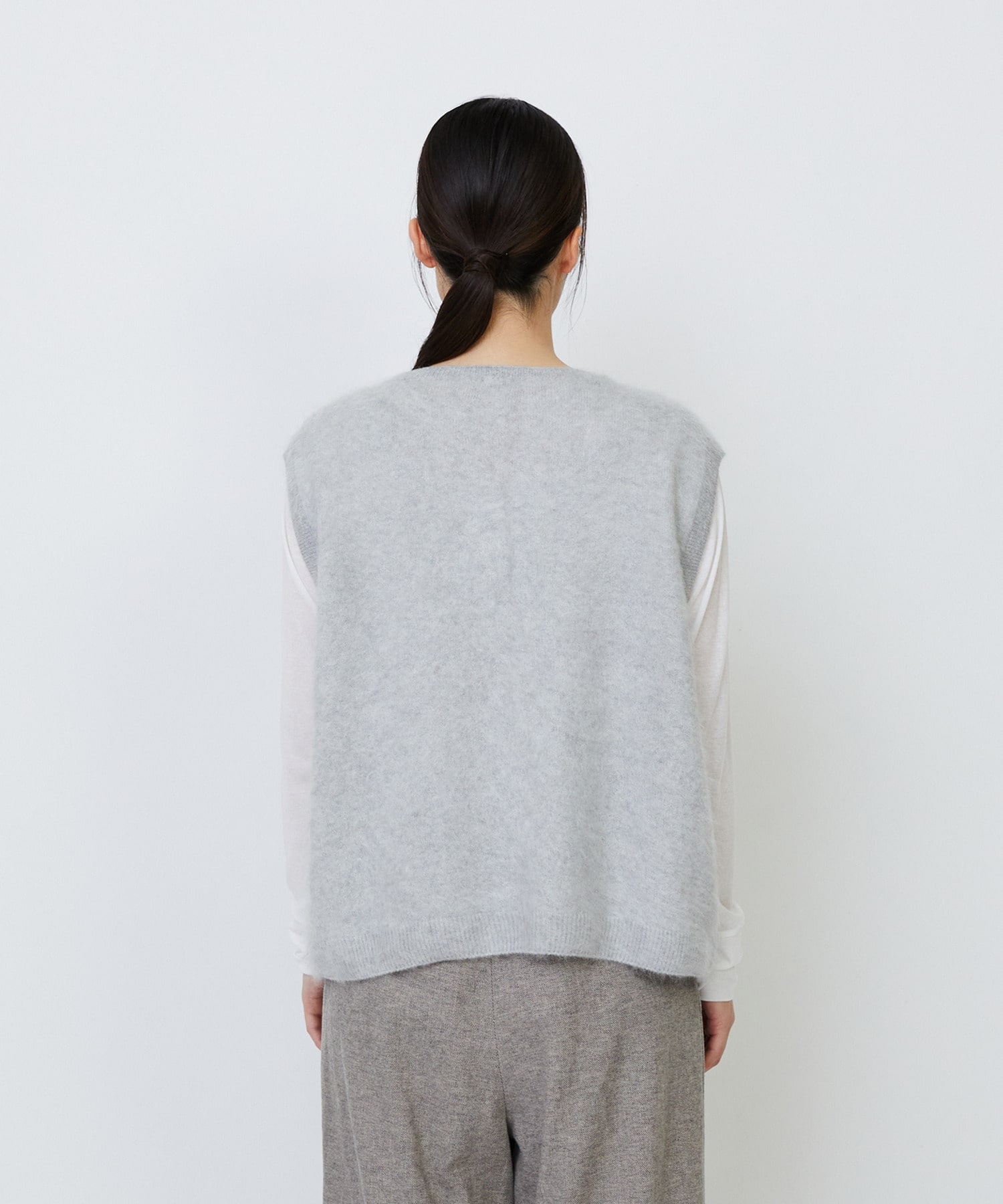 【LOISIR】カシミヤファー加工ベスト 詳細画像 ピンク 7