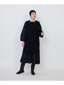 【LOISIR】｜2BUY10%OFF・3BUY20%OFF｜コットンダブルジャカードロングベスト 詳細画像 ブラック 12