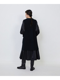 【LOISIR】｜2BUY10%OFF・3BUY20%OFF｜コットンダブルジャカードロングベスト 詳細画像 ブラック 16