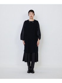 【LOISIR】｜2BUY10%OFF・3BUY20%OFF｜コットンダブルジャカードロングベスト 詳細画像 ブラック 17