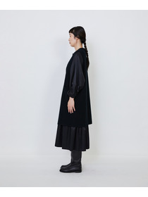 【LOISIR】｜2BUY10%OFF・3BUY20%OFF｜コットンダブルジャカードロングベスト 詳細画像 ブラック 18