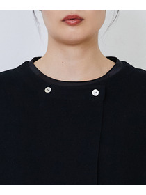 【LOISIR】｜2BUY10%OFF・3BUY20%OFF｜コットンダブルジャカードロングベスト 詳細画像 ブラック 20