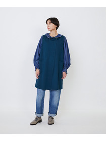 【LOISIR】｜2BUY10%OFF・3BUY20%OFF｜コットンダブルジャカードロングベスト 詳細画像 ブラック 4