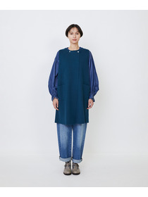 【LOISIR】｜2BUY10%OFF・3BUY20%OFF｜コットンダブルジャカードロングベスト 詳細画像 ブラック 7