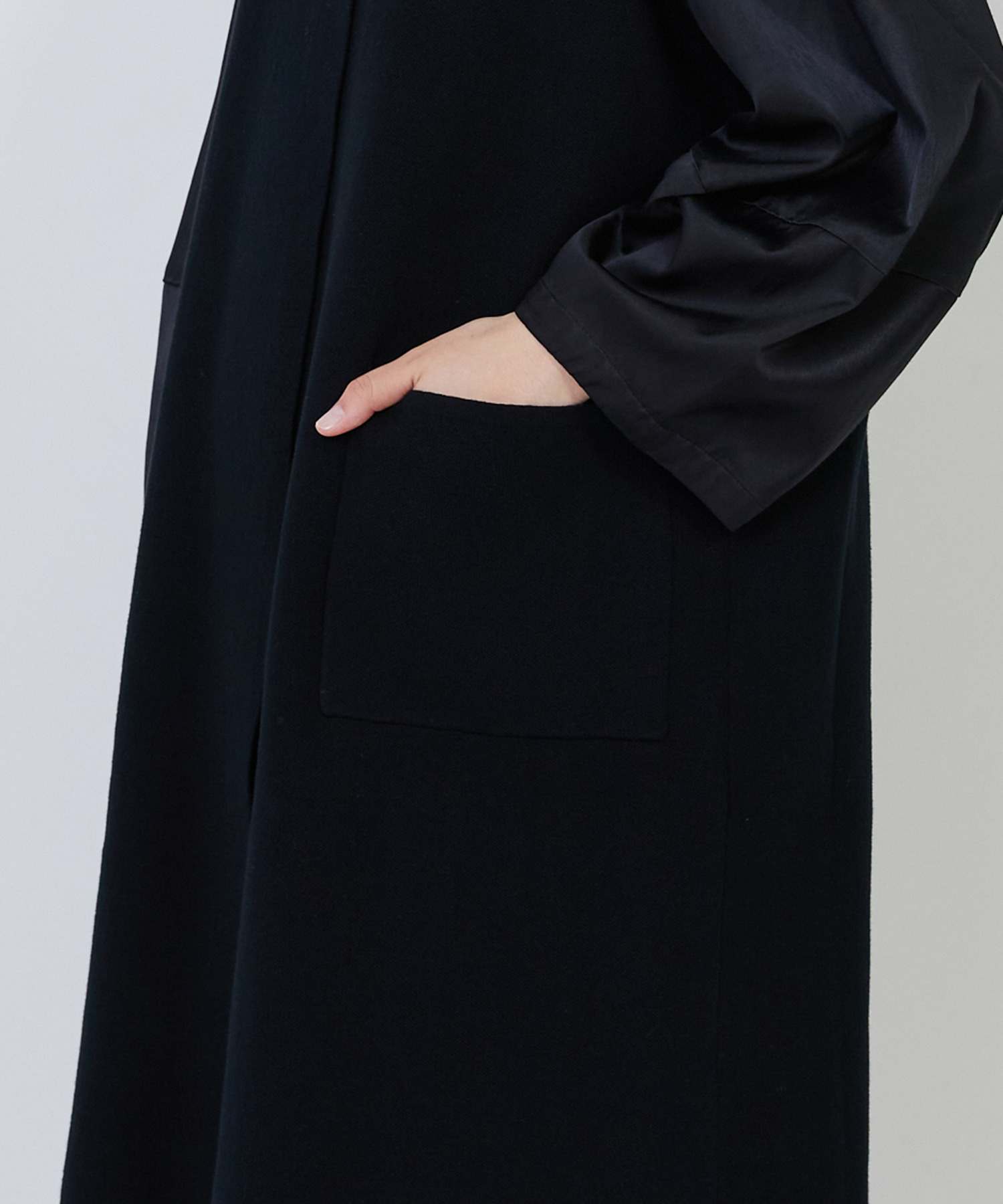 【LOISIR】｜2BUY10%OFF・3BUY20%OFF｜コットンダブルジャカードロングベスト 詳細画像 ブラック 24