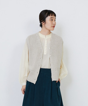 【LOISIR】リネンウールホールガーメントベスト 詳細画像 キナリ 1