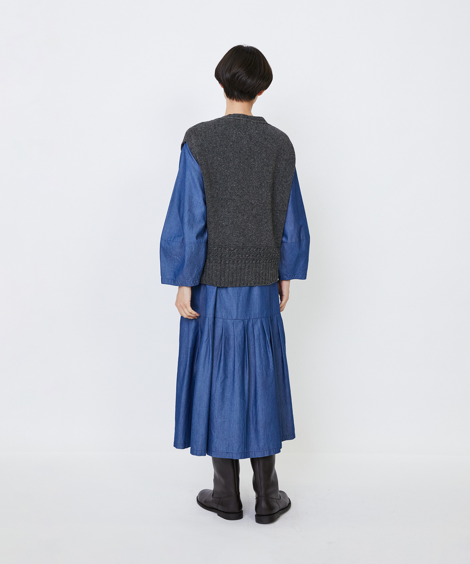 【LOISIR】リネンウールホールガーメントベスト 詳細画像 キナリ 14