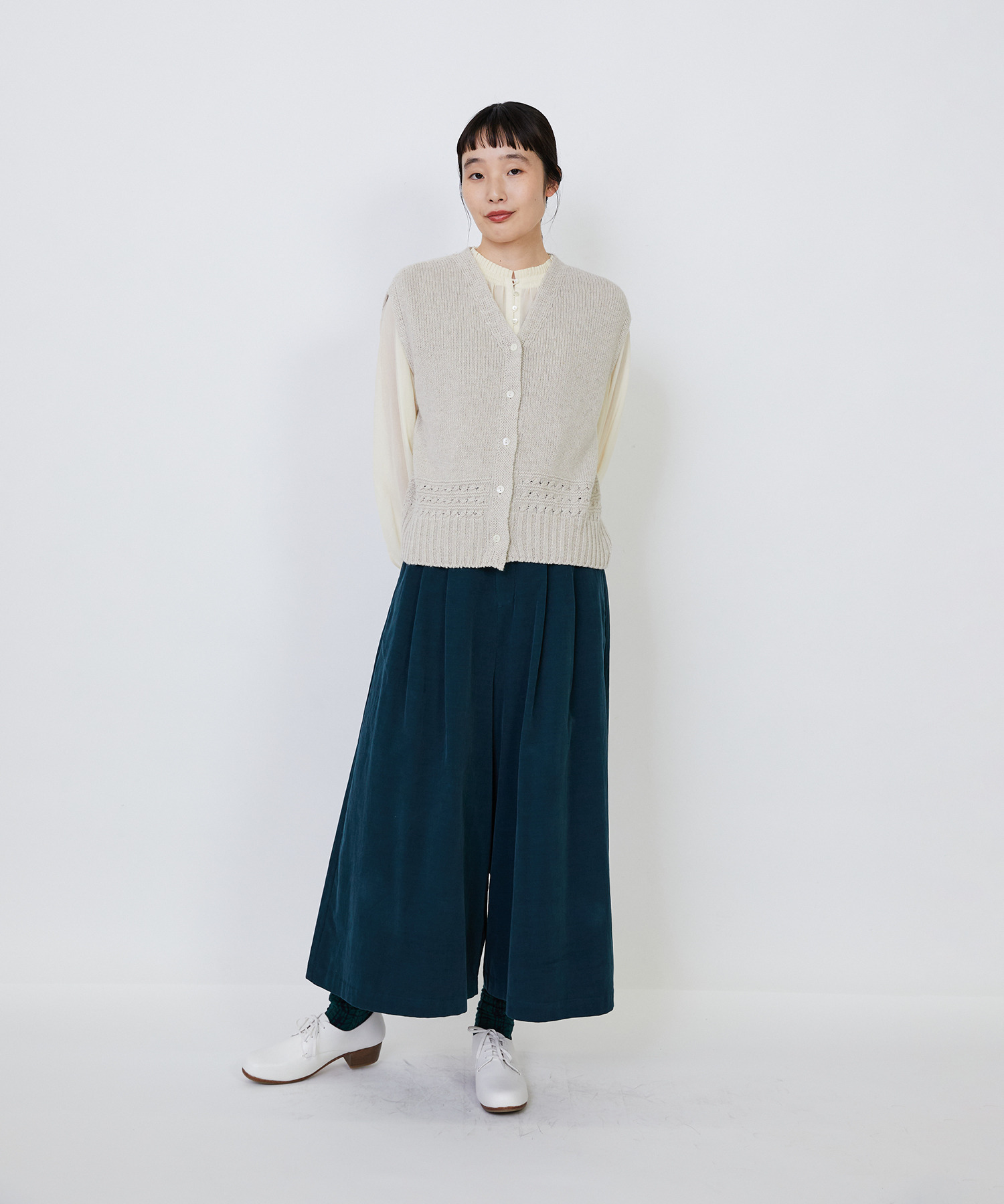 【LOISIR】リネンウールホールガーメントベスト 詳細画像 キナリ 3