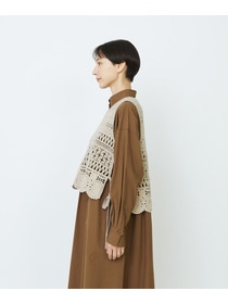 【LOISIR】【2WAY】レース編みベスト 詳細画像 ベージュ 10