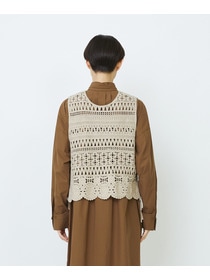 【LOISIR】【2WAY】レース編みベスト 詳細画像 ベージュ 11