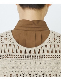 【LOISIR】【2WAY】レース編みベスト 詳細画像 ベージュ 16