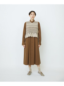 【LOISIR】【2WAY】レース編みベスト 詳細画像 ベージュ 2