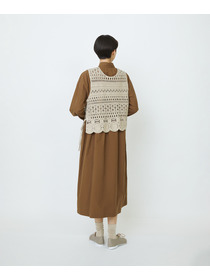 【LOISIR】【2WAY】レース編みベスト 詳細画像 ベージュ 4