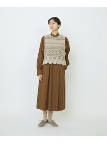 【LOISIR】【2WAY】レース編みベスト 詳細画像 ベージュ 5