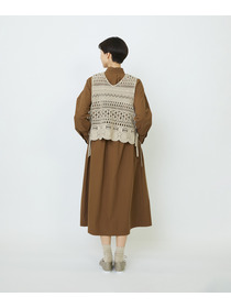 【LOISIR】【2WAY】レース編みベスト 詳細画像 ベージュ 8