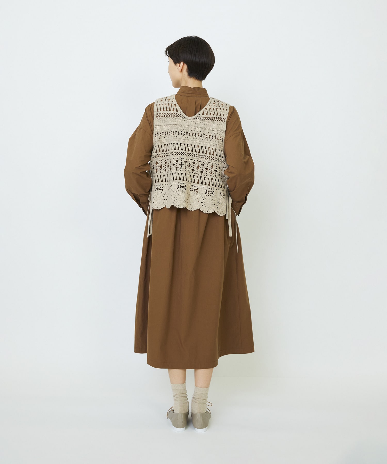 【LOISIR】【2WAY】レース編みベスト 詳細画像 ベージュ 8