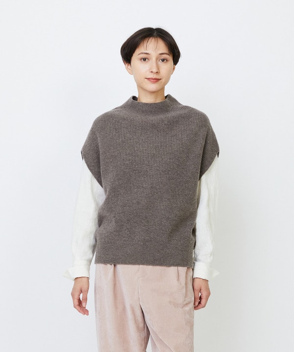 ｜2BUY10%OFF・3BUY20%OFF｜ラムウール片畦ベストラムウール片畦ベスト