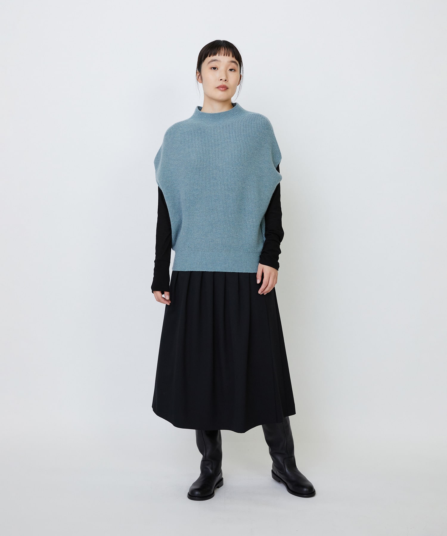 【LOISIR】ラムウール片畦ベスト 詳細画像 モカ 17