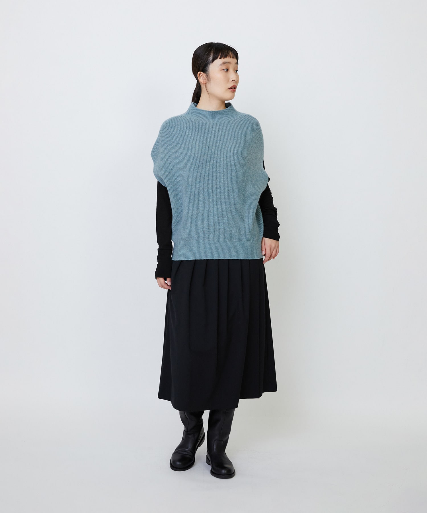 【LOISIR】ラムウール片畦ベスト 詳細画像 モカ 18